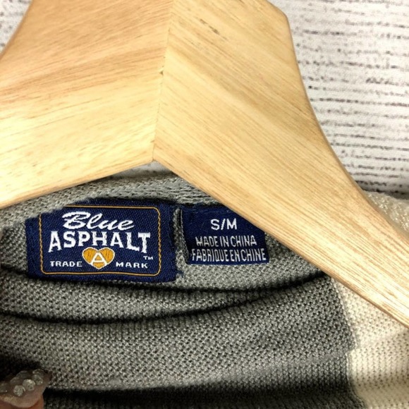 Blue Asphalt | Striped Knit Open Front Cardigan S/M - Picture 8 of 9